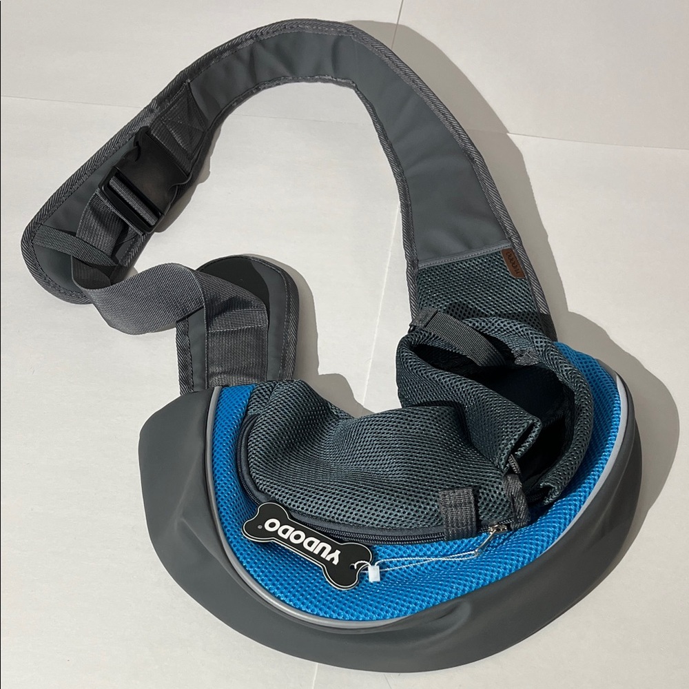 Yudodo Pet Carrier Sling Small Dogs Sky Blue Gray Breathable Mesh Travel Bag NEW
